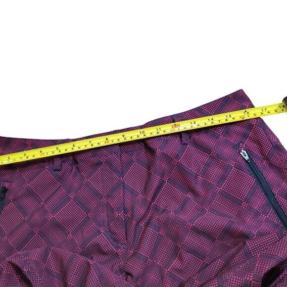 Slazenger Ankle Golf Pants Womens Red Melon Old Money Prep School Zip Pockets 10 - Picture 4 of 7